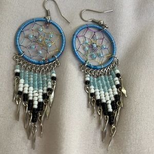Beautiful Dreamcatcher Dangling Earrings